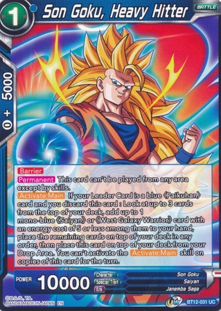 Son Goku, Heavy Hitter (BT12-031) [Vicious Rejuvenation] | Amazing Games TCG