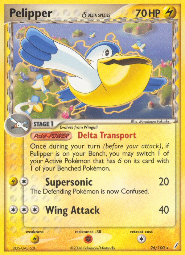 Pelipper(26/100) (Delta Species) [EX: Crystal Guardians] | Amazing Games TCG