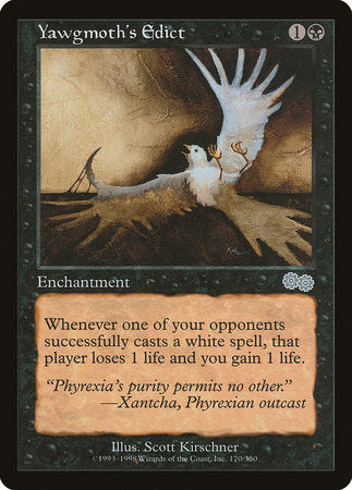 Yawgmoth's Edict [Urza's Saga] | Amazing Games TCG