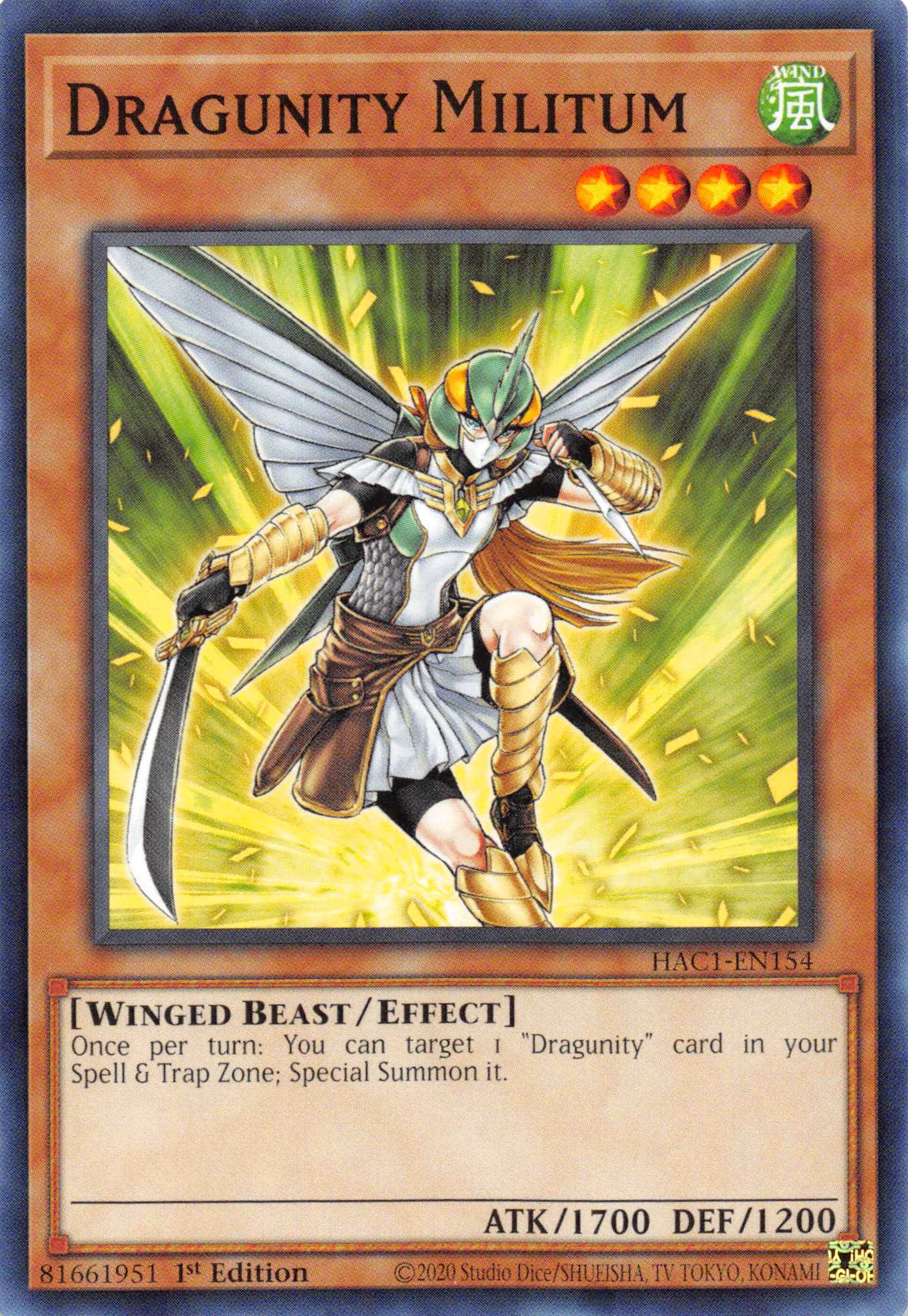 Dragunity Militum [HAC1-EN154] Common | Amazing Games TCG