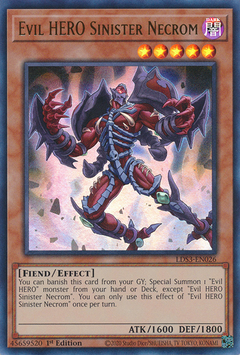 Evil HERO Sinister Necrom [LDS3-EN026] Ultra Rare | Amazing Games TCG