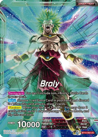 Broly // SS Broly, Demon's Second Coming (BT15-002) [Saiyan Showdown Prerelease Promos] | Amazing Games TCG