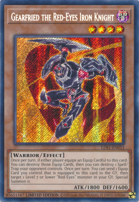 Gearfried the Red-Eyes Iron Knight [LDS1-EN011] Secret Rare | Amazing Games TCG