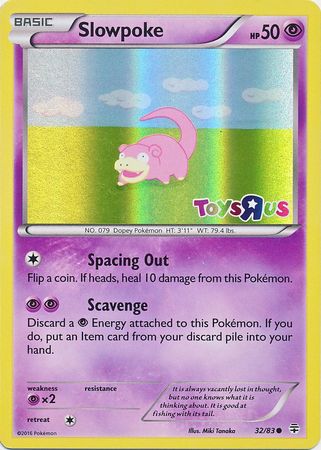 Slowpoke (32/83) (Toys R Us Promo) [XY: Generations] | Amazing Games TCG