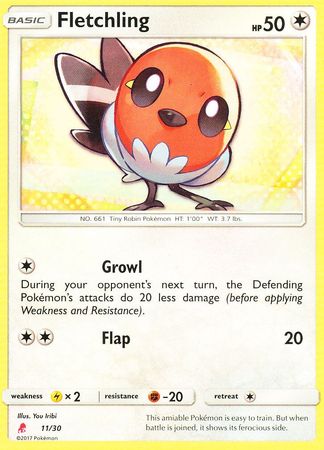 Fletchling (11/30) [Sun & Moon: Trainer Kit - Lycanroc] | Amazing Games TCG