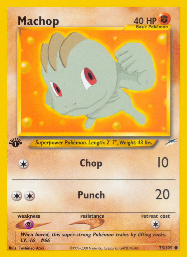 Machop (73/105) [Neo Destiny 1st Edition] | Amazing Games TCG