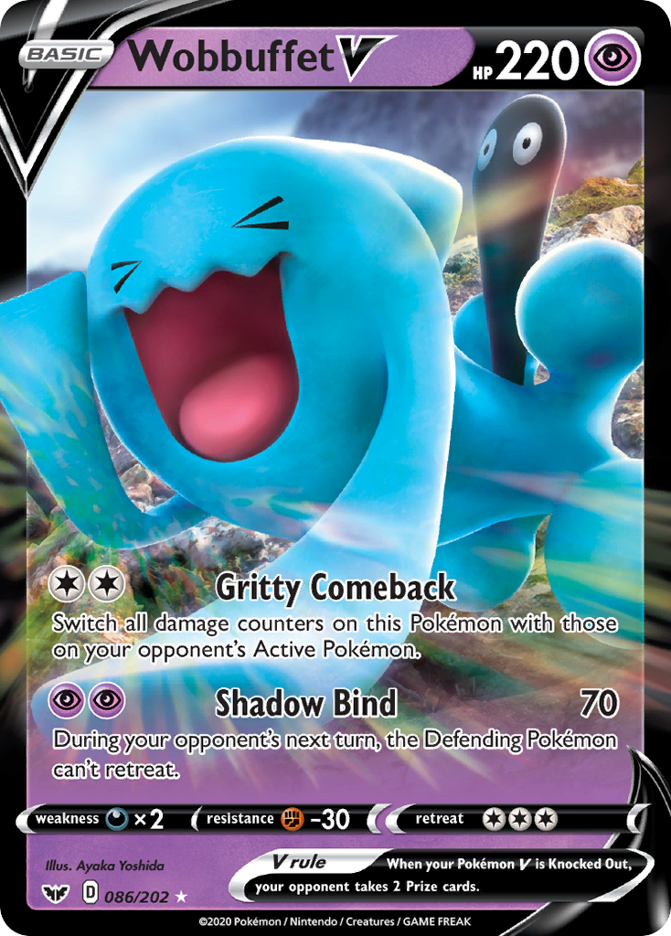 Wobbuffet V (086/202) [Sword & Shield: Base Set] | Amazing Games TCG