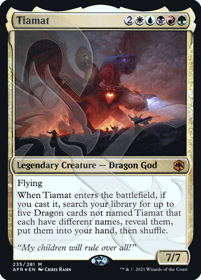 Tiamat (Ampersand Promo) [Dungeons & Dragons: Adventures in the Forgotten Realms Promos] | Amazing Games TCG