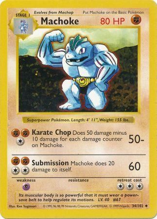 Machoke (34/102) [Base Set Shadowless Unlimited] | Amazing Games TCG