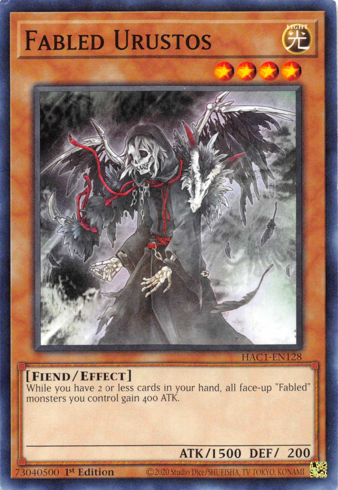 Fabled Urustos (Duel Terminal) [HAC1-EN128] Parallel Rare | Amazing Games TCG