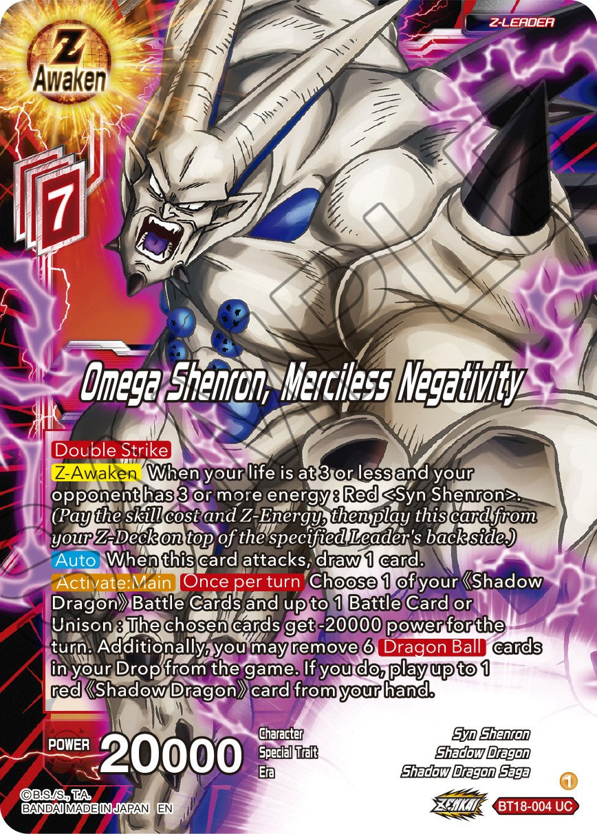 Omega Shenron, Merciless Negativity (BT18-004) [Dawn of the Z-Legends] | Amazing Games TCG