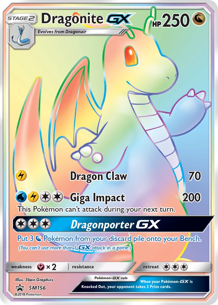 Dragonite GX (SM156) (Jumbo Card) [Sun & Moon: Black Star Promos] | Amazing Games TCG