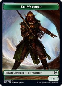 Elf Warrior // Icy Manalith Double-sided Token [Kaldheim Tokens] | Amazing Games TCG