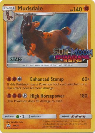 Mudsdale (SM20) (Staff Prerelease Promo) [Sun & Moon: Black Star Promos] | Amazing Games TCG