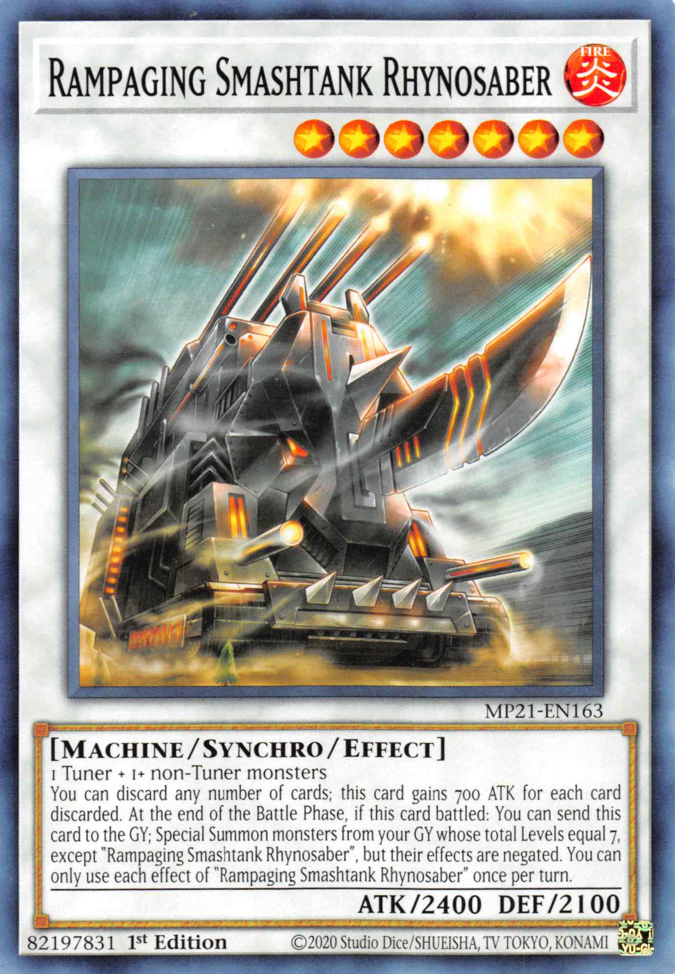 Rampaging Smashtank Rhynosaber [MP21-EN163] Common | Amazing Games TCG