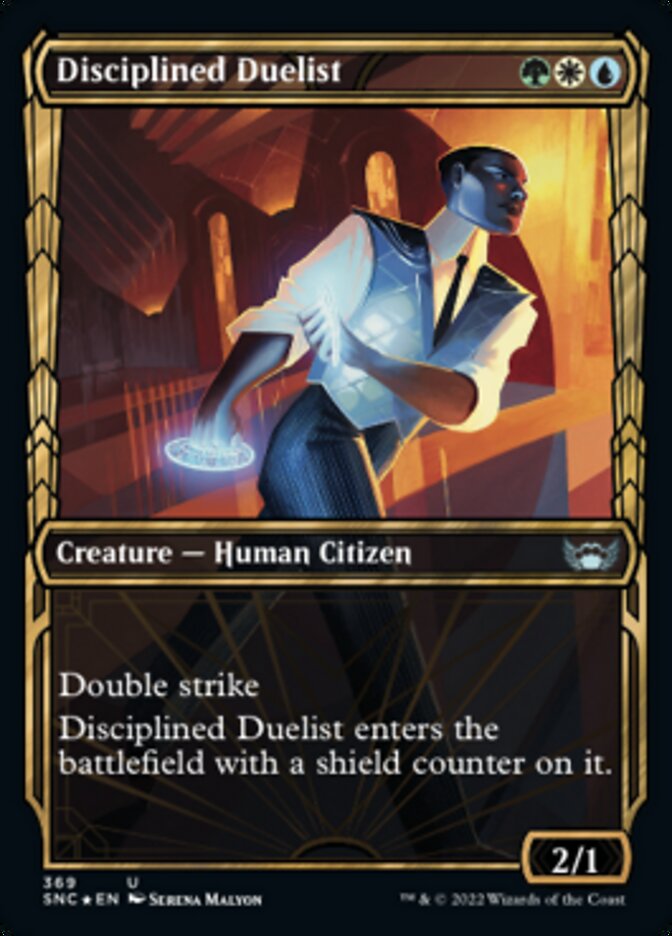 Disciplined Duelist (Showcase Golden Age Gilded Foil) [Streets of New Capenna] | Amazing Games TCG