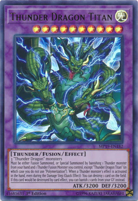 Thunder Dragon Titan [MP19-EN182] Ultra Rare | Amazing Games TCG