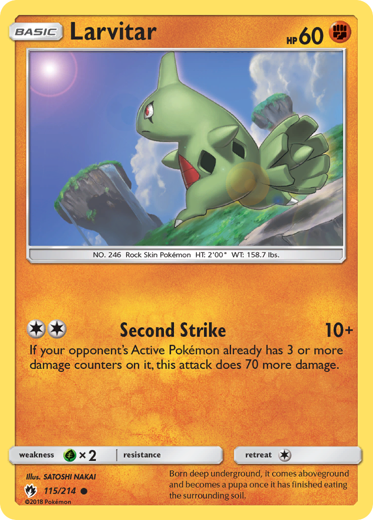 Larvitar (115/214) [Sun & Moon: Lost Thunder] | Amazing Games TCG