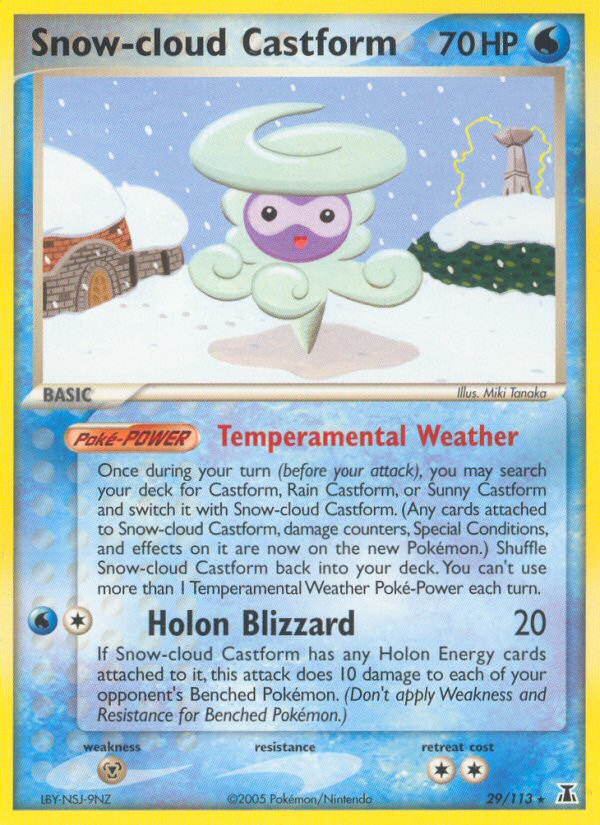 Snow-cloud Castform (29/113) [EX: Delta Species] | Amazing Games TCG