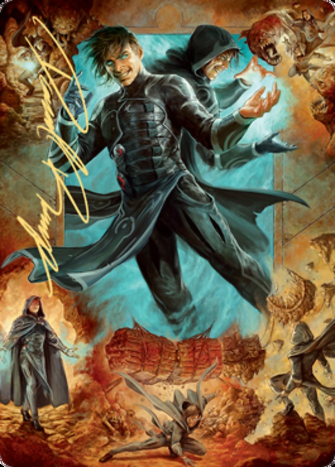 Jace, Mirror Mage 2 Art Card (Gold-Stamped Signature) [Zendikar Rising Art Series] | Amazing Games TCG