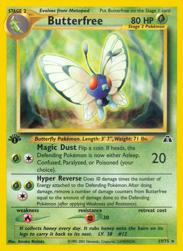Butterfree (19/75) [Neo Discovery 1st Edition] | Amazing Games TCG