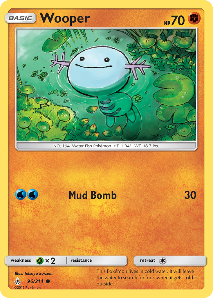 Wooper (96/214) [Sun & Moon: Unbroken Bonds] | Amazing Games TCG