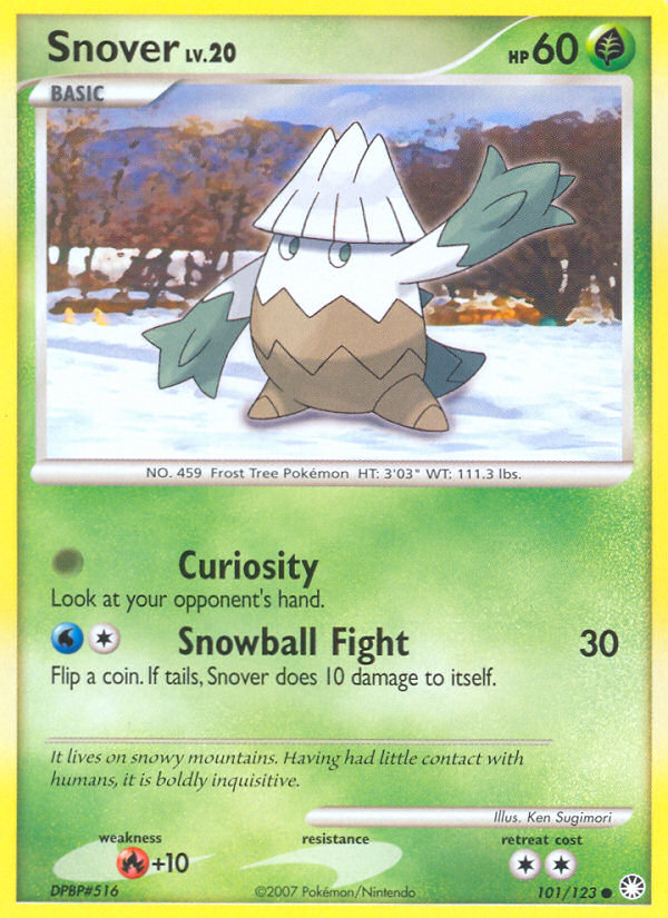 Snover (101/123) [Diamond & Pearl: Mysterious Treasures] | Amazing Games TCG