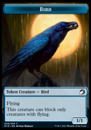 Bird Token [Innistrad: Midnight Hunt Tokens] | Amazing Games TCG