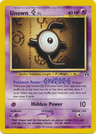 Unown [E] (67/75) [Neo Discovery Unlimited] | Amazing Games TCG