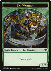 Cat Warrior (008) // Rat (003) Double-Sided Token [Commander 2017 Tokens] | Amazing Games TCG