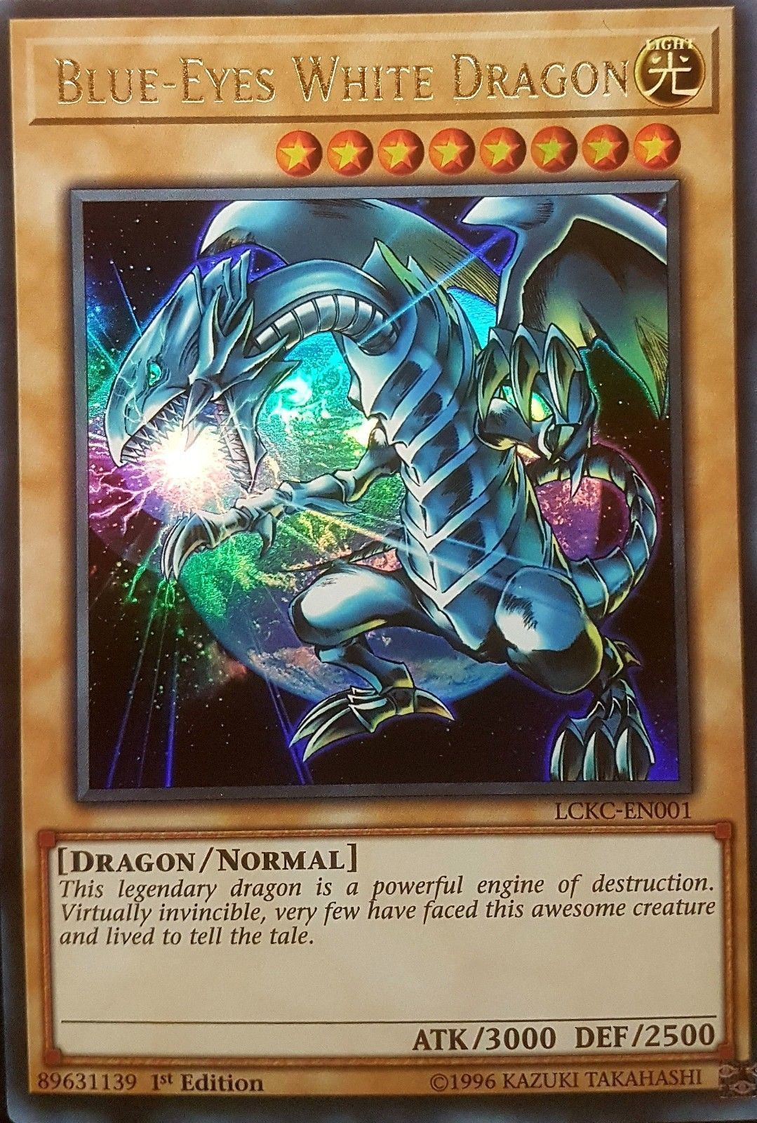 Blue-Eyes White Dragon (Version 3) [LCKC-EN001] Ultra Rare | Amazing Games TCG