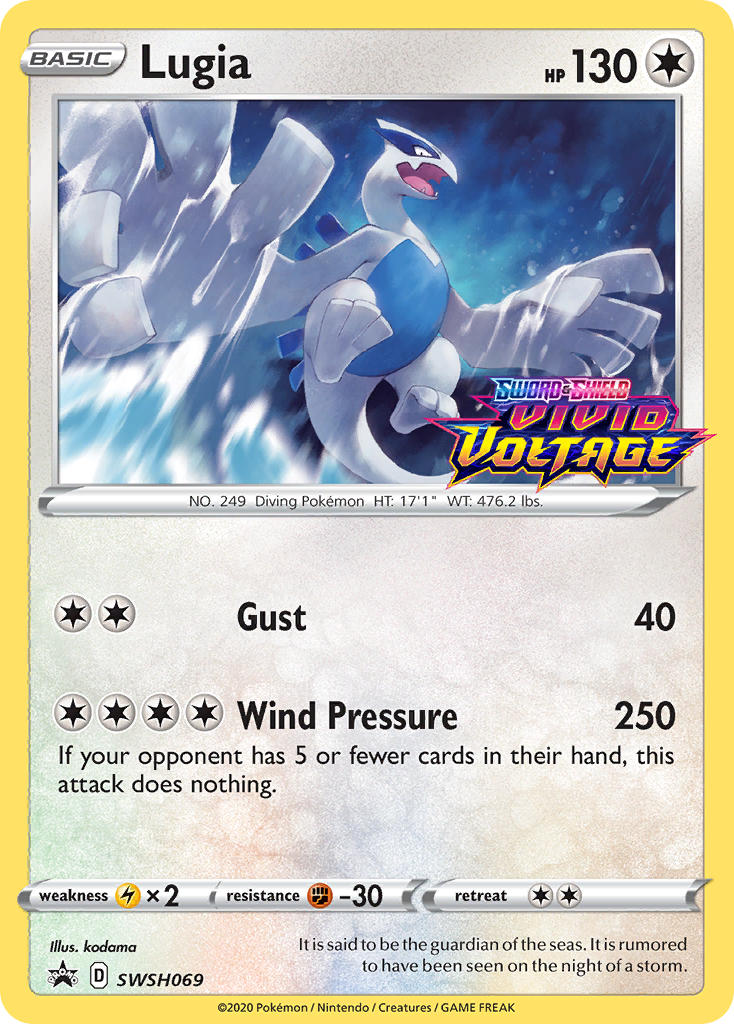 Lugia (SWSH069) (Prerelease Promo) [Sword & Shield: Black Star Promos] | Amazing Games TCG