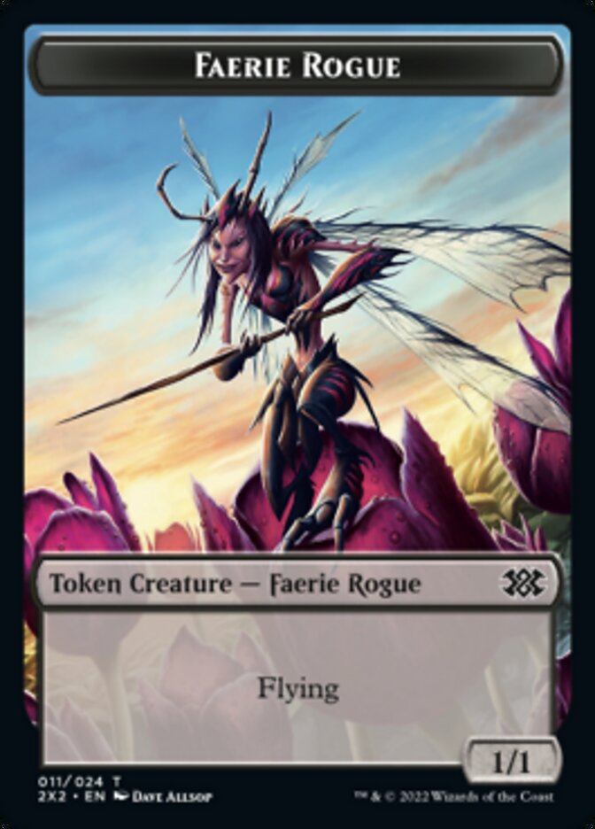 Faerie Rogue // Angel Double-sided Token [Double Masters 2022 Tokens] | Amazing Games TCG