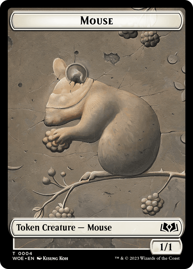 Mouse // Food (0013) Double-Sided Token [Wilds of Eldraine Tokens] | Amazing Games TCG