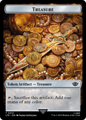 Treasure // Wraith Double-Sided Token [The Lord of the Rings: Tales of Middle-Earth Commander Tokens] | Amazing Games TCG