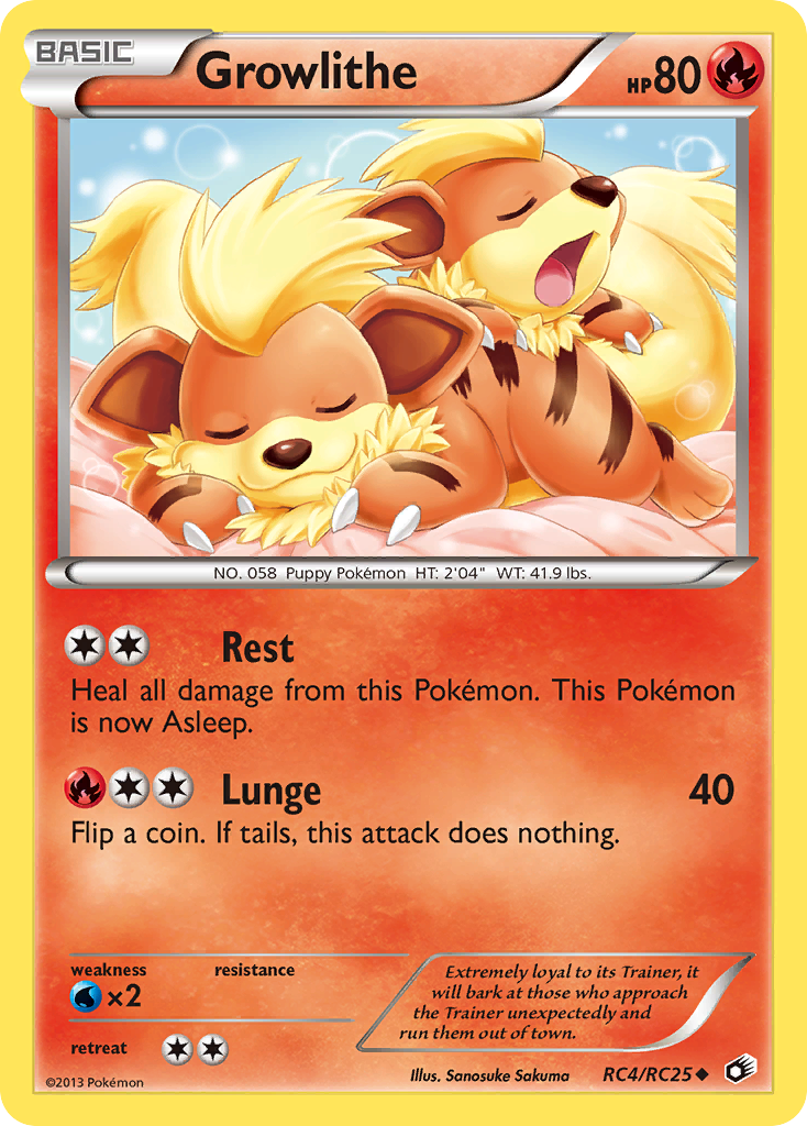 Growlithe (RC4/RC25) [Black & White: Legendary Treasures] | Amazing Games TCG