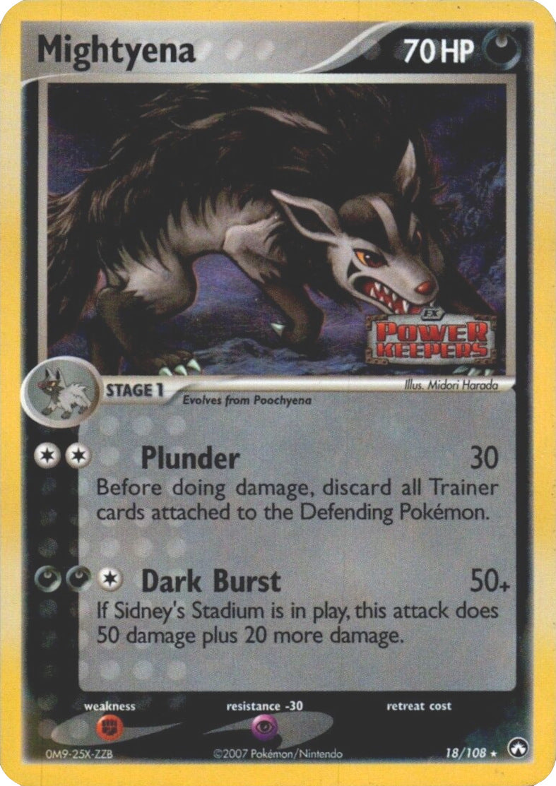 Mightyena (18/108) (Stamped) [EX: Power Keepers] | Amazing Games TCG