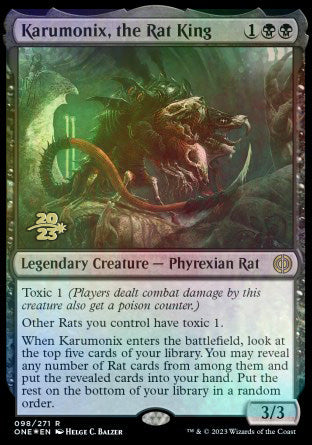 Karumonix, the Rat King [Phyrexia: All Will Be One Prerelease Promos] | Amazing Games TCG