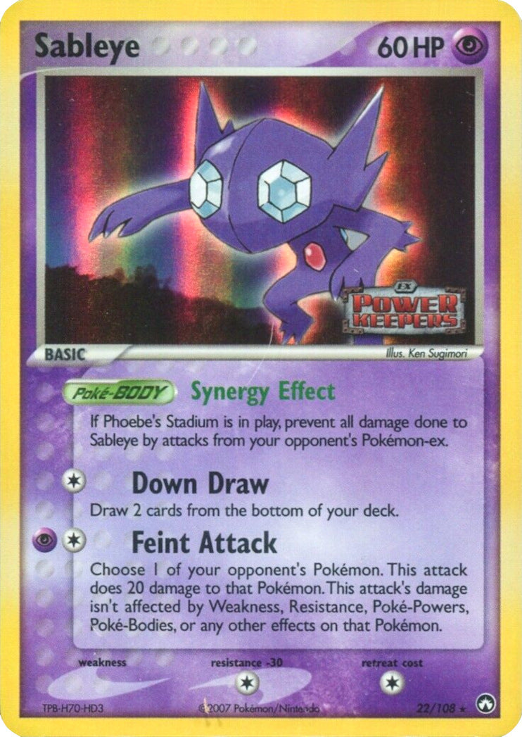 Sableye (22/108) (Stamped) [EX: Power Keepers] | Amazing Games TCG