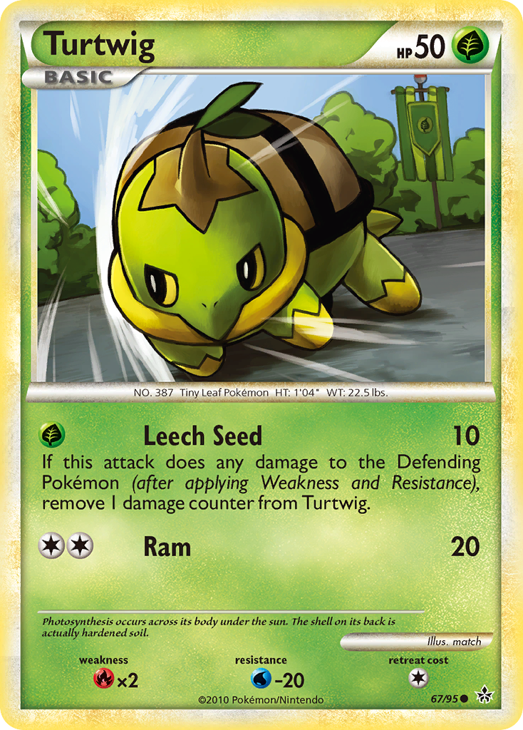 Turtwig (67/95) [HeartGold & SoulSilver: Unleashed] | Amazing Games TCG