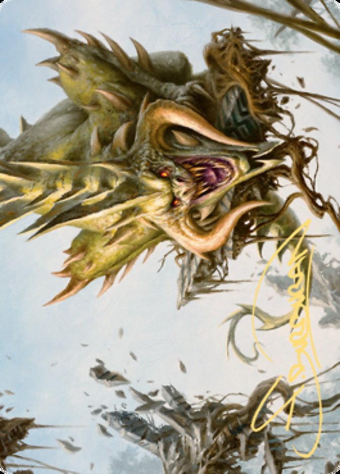 Canopy Baloth Art Card (Gold-Stamped Signature) [Zendikar Rising Art Series] | Amazing Games TCG