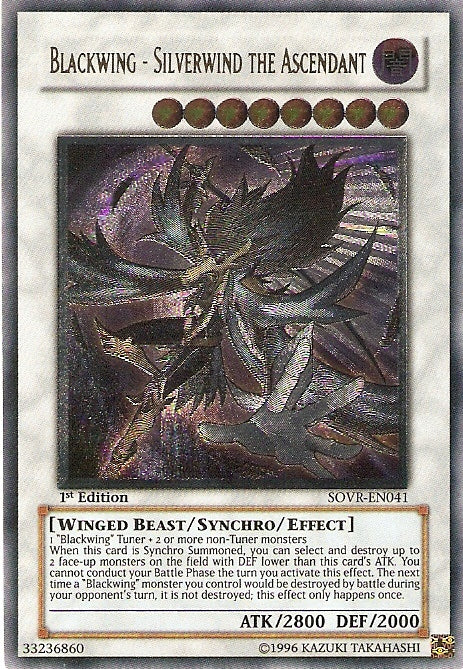 Blackwing - Silverwind the Ascendant [SOVR-EN041] Ultimate Rare | Amazing Games TCG