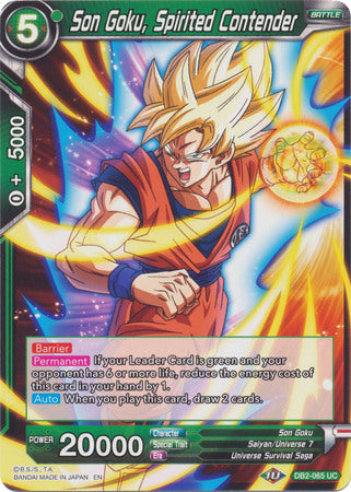 Son Goku, Spirited Contender (DB2-065) [Divine Multiverse] | Amazing Games TCG