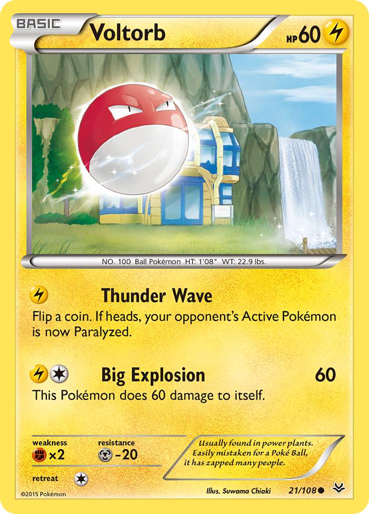 Voltorb (21/108) [XY: Roaring Skies] | Amazing Games TCG