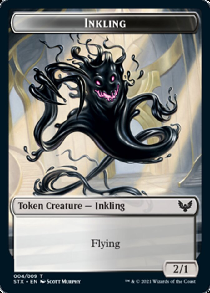 Fractal // Inkling Double-Sided Token [Strixhaven: School of Mages Tokens] | Amazing Games TCG
