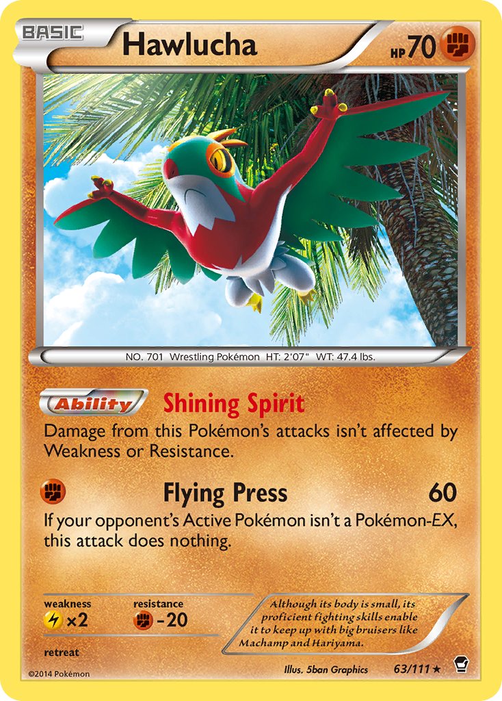 Hawlucha (63/111) (Cosmos Holo) (Blister Exclusive) [XY: Furious Fists] | Amazing Games TCG