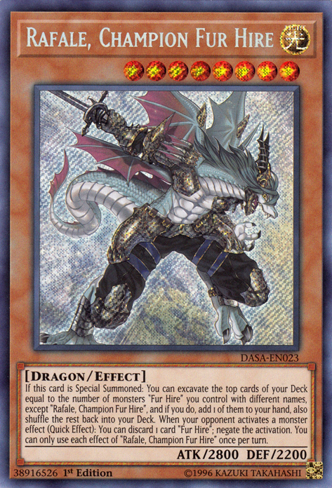 Rafale, Champion Fur Hire [DASA-EN023] Secret Rare | Amazing Games TCG