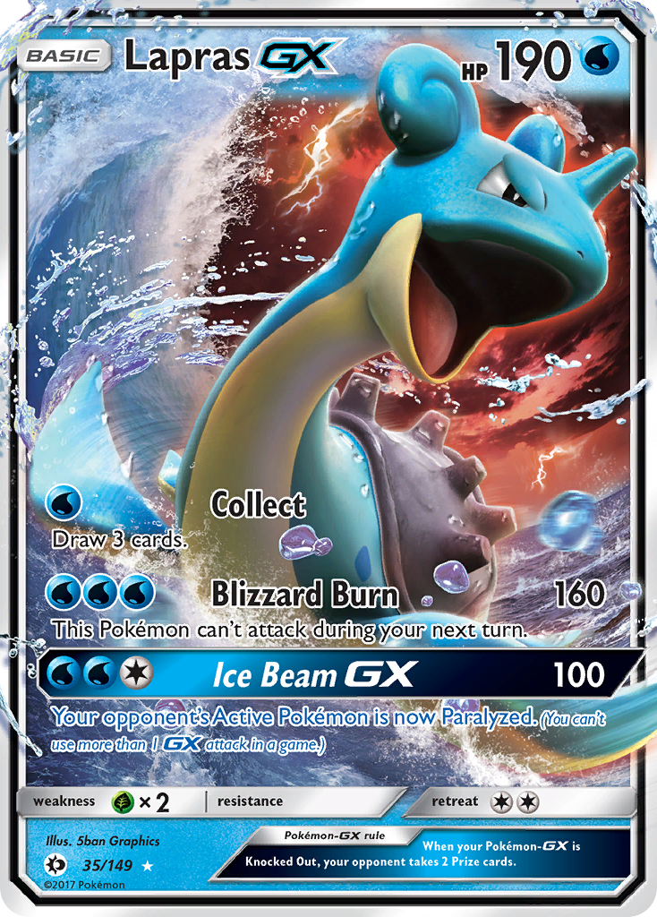 Lapras GX (35/149) [Sun & Moon: Base Set] | Amazing Games TCG