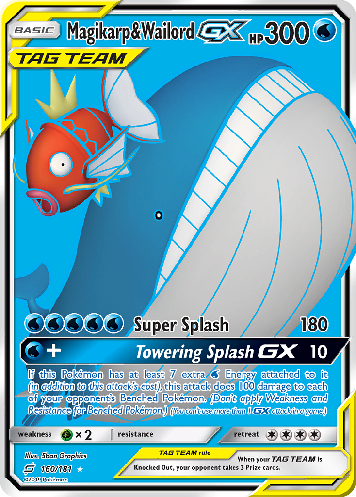 Magikarp & Wailord GX (160/181) [Sun & Moon: Team Up] | Amazing Games TCG