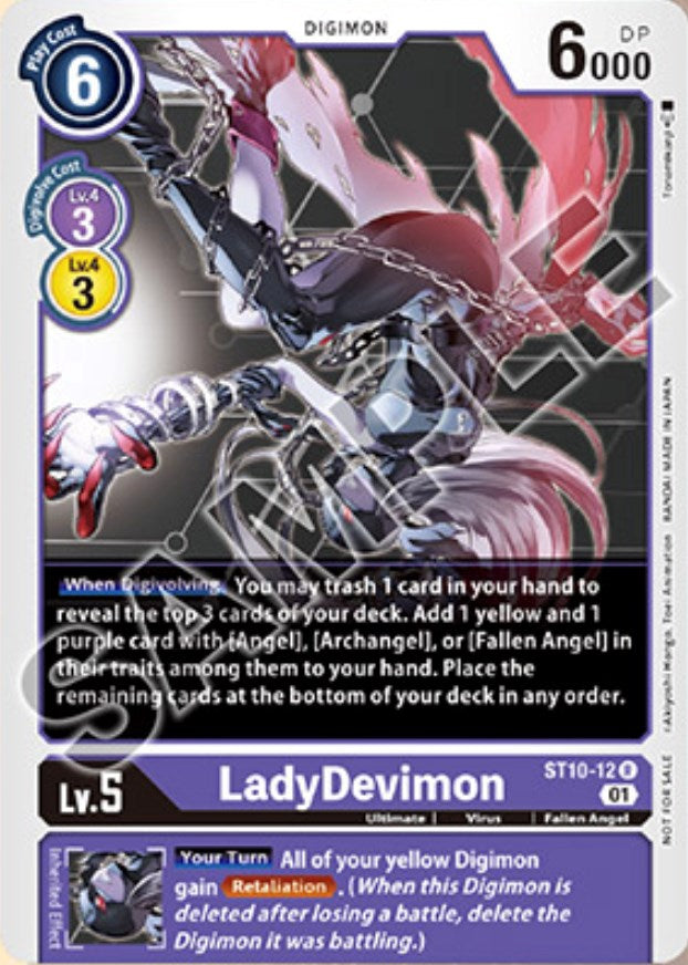 LadyDevimon [ST10-12] (Tamer Goods Set Angewomon & LadyDevimon) [Starter Deck: Parallel World Tactician Promos] | Amazing Games TCG